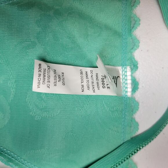 Frederick's of Hollywood Y2K Teal Mint Lace Up Corset Bustier and Matching Thong - Picture 12 of 12